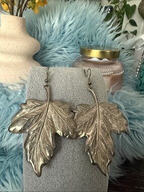 Silver Leaf Drop Earrings - Elegant Women’s Jewelry